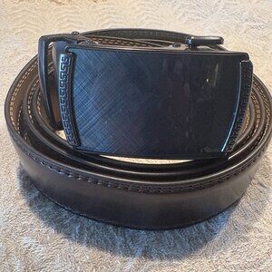 Chaoren Mens RATCHET Adjustable Belt 36"-42" Leather Mahogany Customize NEW